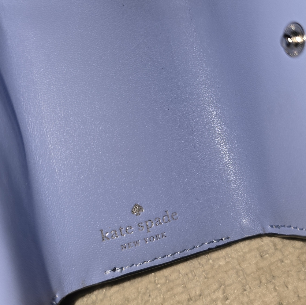 NWT Kate Spade Black and Blue Patterned Wallet - Picture 2 of 7